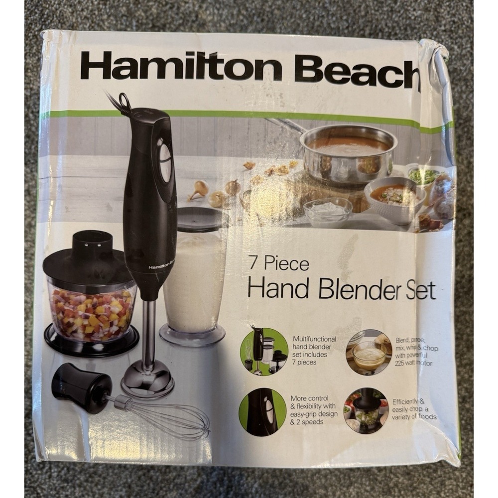 Hamilton Beach 59768G 7-Piece Hand Blender Set 225W Electric Black